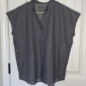 FIGS Women's Gray Easy V-Neck Tunic